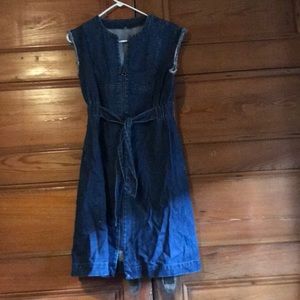Sea zipper front denim dress